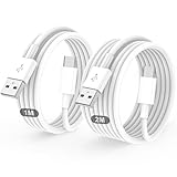 USB C Charger Cable 2 Pack 1M+2M USB A to USBC Cable Type C Charger Fast Charging Phone Charger Lead for iPhone 17 16 15 Pro Max Plus Air, Samsung Galaxy S25 S24 Ultra, Google Pixel, for iPad Air