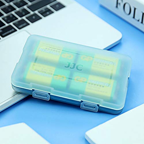 JJC Feuchtigkeitsfeste Batteriehülle für 4 x 9 V wiederaufladbare Batterien, Aufbewahrungsbox für Batterien