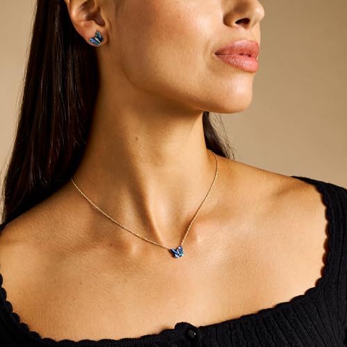 Image of Fossil Women's Gold-Tone Stainless Steel Pendant Chain Necklace for Women