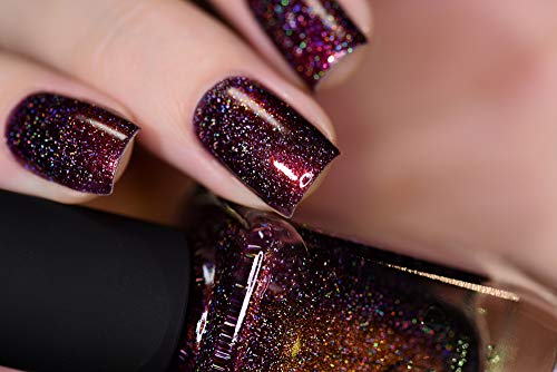 Image of ILNP Bardot - Deep Mahogany Red Holographic Nail Polish