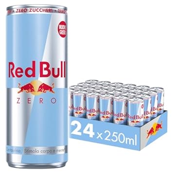 Red Bull Energy Drink, Zero Calorie, 250 ml (24 Lattine)
