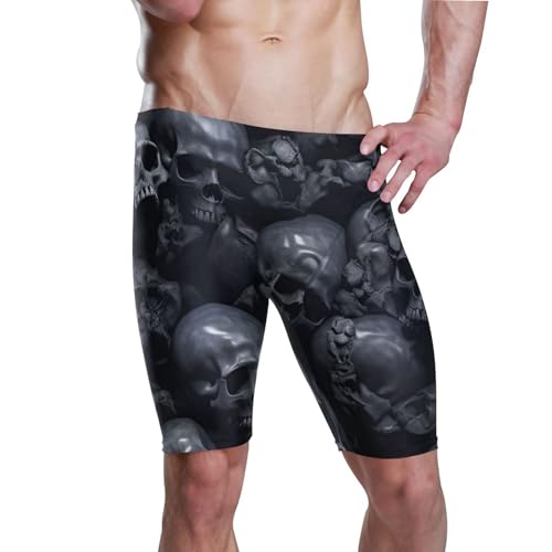 Sugar Skull Skeleton Gothic Swim Jammers Swimsuit for Men XXL B0400492