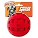 Nerf Dog Checker Squeak Rubber Ball Dog Toy, Medium/Large, Red