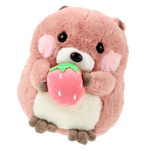 Doudou marmotte en peluche rose pour bébé fille et garçon cadeau anniversaire