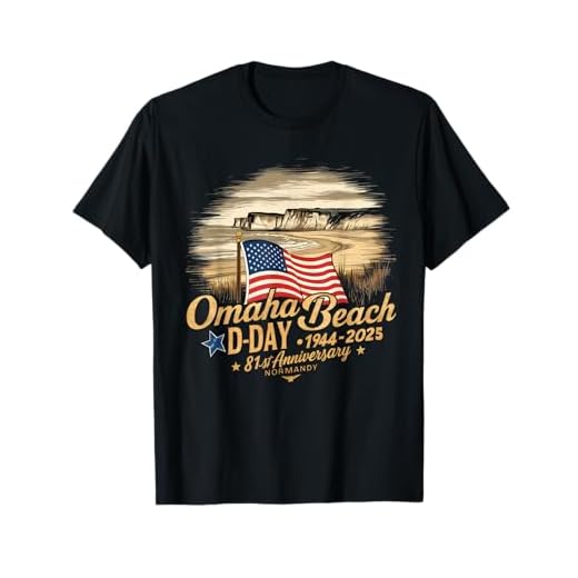 Omaha Beach 1944 D-Day 2025 81st Anniversary Normandy D-Day T-Shirt