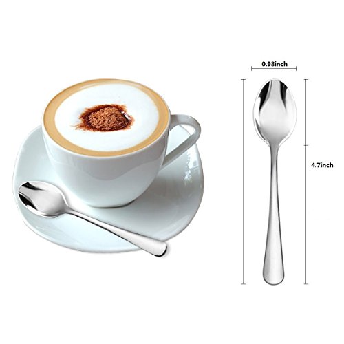 Demitasse Espresso Spoons,12-piece Mini Coffee Tiny Stainless Steel Spoons Bistro Small Spoons for Dessert, Tea, Appetizer(4.7Inch)… by KUMOOM - Image 2