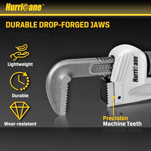 HURRICANE 3-Piece Aluminum Pipe Wrench Set (10", 14", 18"). Lightweight & Reliable Plumbing Wrench Kit for Home Maintenance and DIY Projects by HURRICANE - Image 3