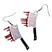 WANGGW Halloween Mode Cosplay Messer Acryl Mädchen Ohrringe Übertrieben Lustige Acryl Ohrringe Für Frauen Coole Schmuck Zubehör
