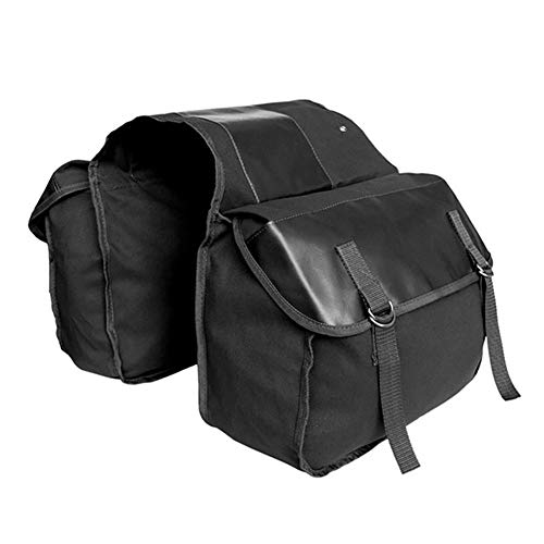 CKryzillix Alforjas Moto,Bolsa Trasera Moto Bolso de la Motocicleta de una Silla Bolsa de Lona Bolsa de Viaje(Black)