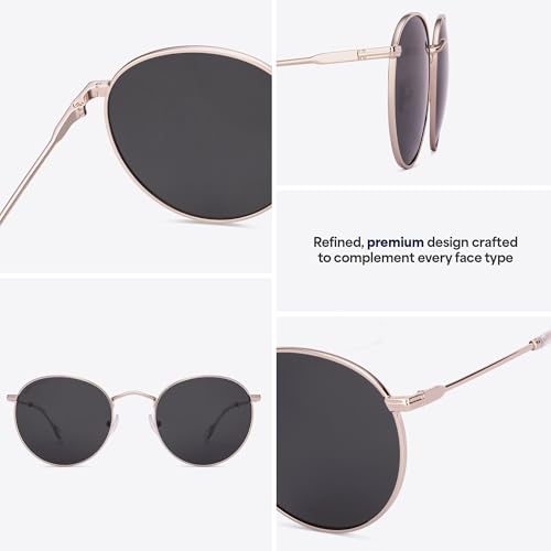 Image of John Jacobs | Full Rim Round Stylish & Premium Sunglasses | Polarized and 100% UV Protected | Men & Women | Medium | JJ S70019