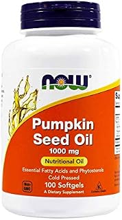Now Foods Pumpkin Seed Oil 1000mg Soft-gels, 200-Count (100X2)
