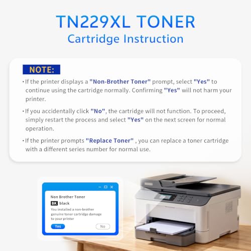 Image of TN229XL 229XL Toner Cartridge:MFC-L3780CDW MFC-L3720CDW HL-L3280CDW Compatible for Brother TN229XXL TN-229XL TN 229 TN-229 Work with HL-L3220CDW HL-L3300CDW HL-L3295CDW Printer (4 Pack)