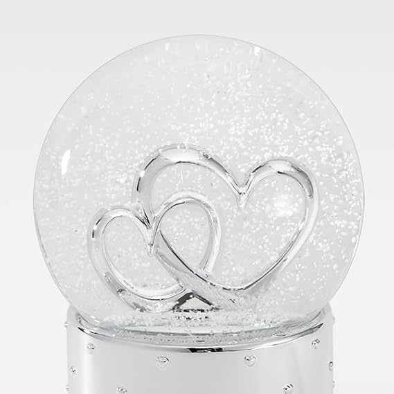 THINGS REMEMBERED Engraved Two Hearts As One Snow Globe (Free Customization)