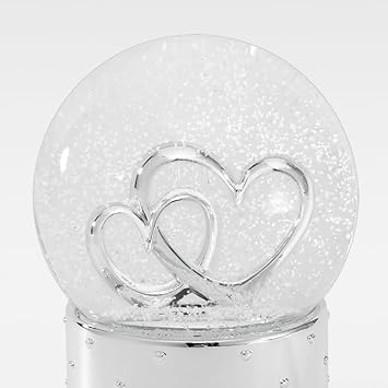 THINGS REMEMBERED Engraved Two Hearts As One Snow Globe (Free Customization)