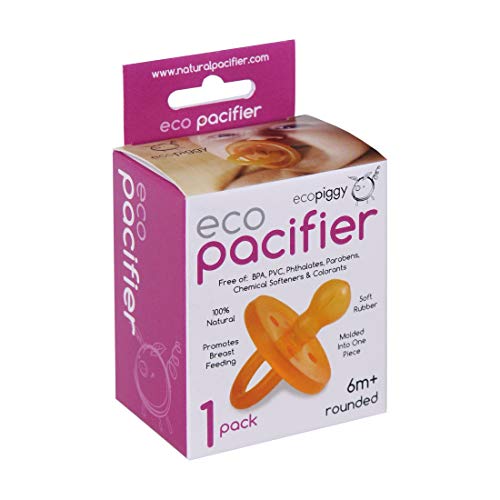 ECOPIGGY Natural Pacifier 6pls Round, 1 EA