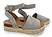 SODA Topic Grey Casual Espadrilles Trim Rubber Sole Flatform Studded Wedge Buckle Ankle Strap Open Toe (6)