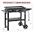 FEASTO 28" 2-Burner Propane Gas Griddle with Cart, 30,000 BTU, 458 Sq. In. Cooking Area, Outdoor Heavy-Duty Flat Top Grill with Front Grease Cup, Side Table, for Camping, Tailgating & Backyard, Black
