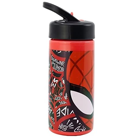 Spiderman Sipper Water Bottle Drink Bottle with built-in handle for Easy Carry School Lunch Kids Childrens 410ml Cover