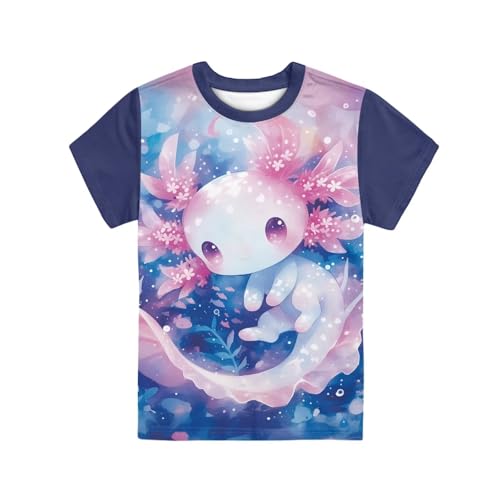 Image of Novelty 3D Graphic T Shirts for Kids Crew Neck Funny Animal Print Short Sleeve Girls Tshirts 3-16 Years