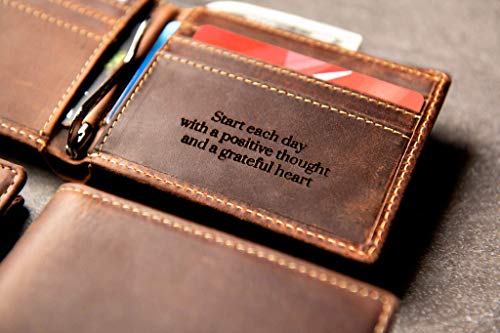 Slim Personalized Distressed Leather Wallet The Key Largo Wallet by Left Coast Original4