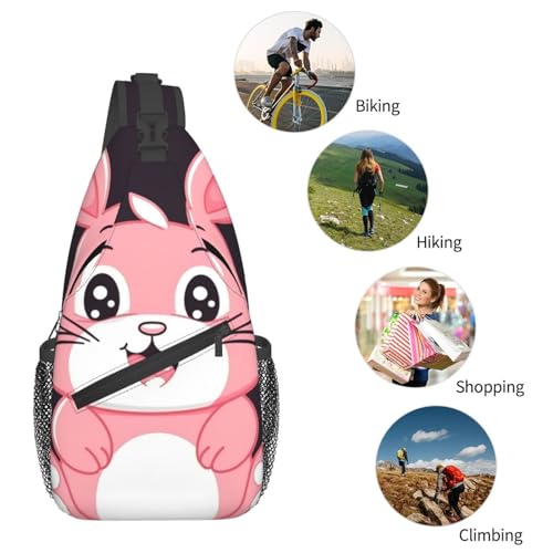 Bolso tipo bandolera para senderismo unisex negro miniatura 6