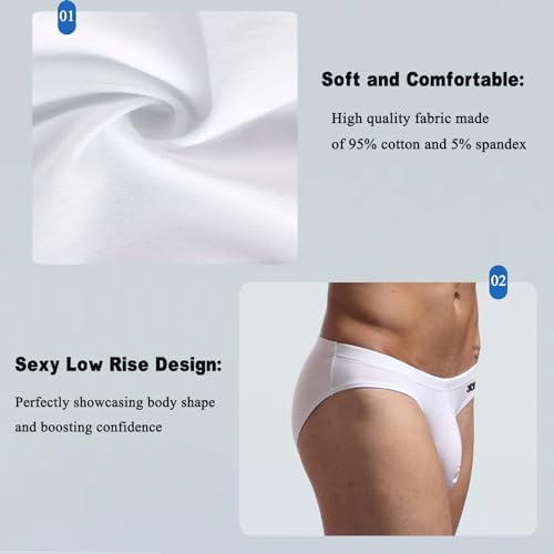 JOCKMAIL Mens Briefs Underwear Men's Cotton Brief Breathable Soft Briefs Sports Underwear for Men4