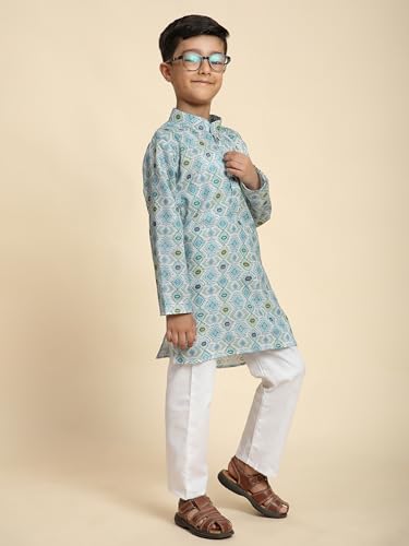 Image of Pro-Ethic Style Developer Boy's Cotton Embellished Kurta Pajama for Baby Kids Ethnic Wear (S-166)