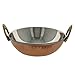 Karahi Indian Serving Dishes - 2 Piece Copper Bowl Set - Copper Kitchen Decor (Lot of 2, 6 Inch)