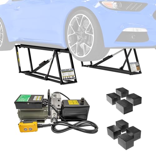 QuickJack 5000TLX Portable Car Lift - Extended Length, 5000-lbs. Capacity, ALI Certified Car Lift with 110V Power Unit for Safe Auto Repair in Home, Shop, Garage & Mechanic Use