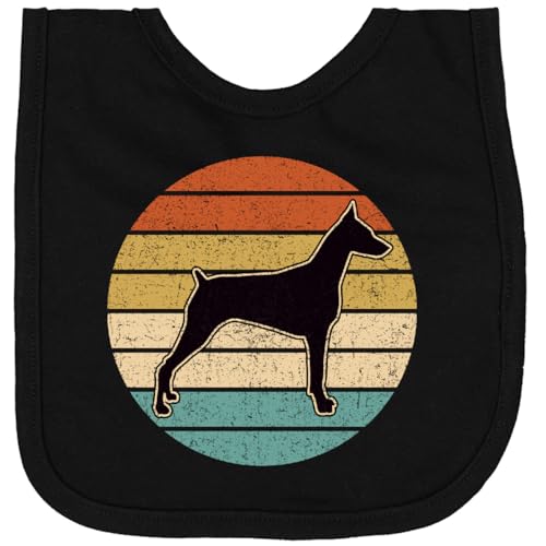 inktastic Doberman Dog Retro Sunset Newborn Bib