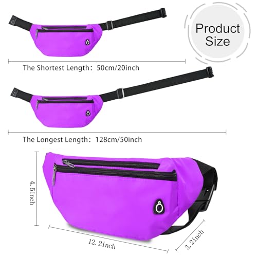 Image of Fanny Pack for Women Men,Crossbody Fanny Pack Water Resistant Sports Waist Bag Pack, Belt Bag for Travel Hiking Running