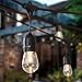 SUNTHIN LED Outdoor String Lights, 2 Pack 48ft Patio Lights Commercial Waterproof Hanging Lights with 0.9W Dimmable Shatterproof Plastic Bulbs for Decor Outside, Backyard, Party, Porch, Bistro, Garden