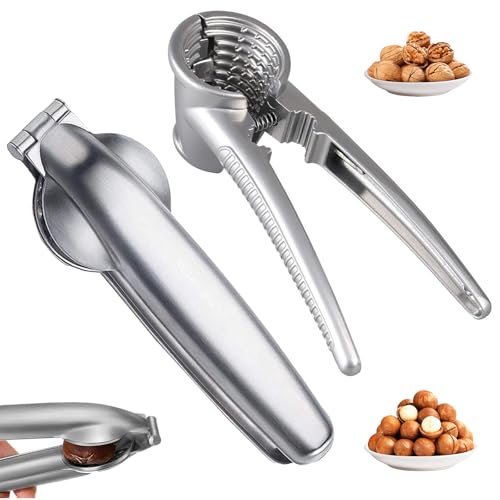 YISKY Schiaccianoci+Castagno Clip, Pinze per Noci, Multifunzione Pinza Castagne, Schiaccianoci in Metallo, Nut Sheller Tool, Schiaccianoci Multifunzionale, Nut Sheller Tool per Tutti i Tipi di Noci