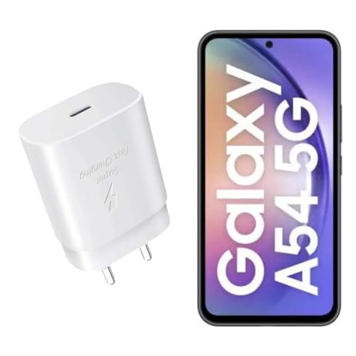 Image of Original 25Watt Adapter Compatible for Samsung A54 5G Adapter C Type- White