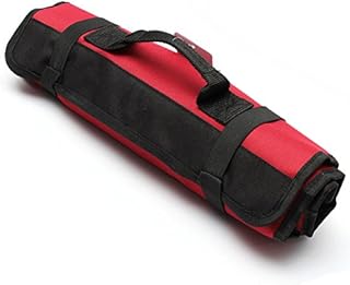 BESTOMZRolltasche mit 22 Fächern Taschen Werkzeugtasche Werkzeugrolltasche Werkzeugrolle unbestückt für Wartungstechniker Tragetaschen