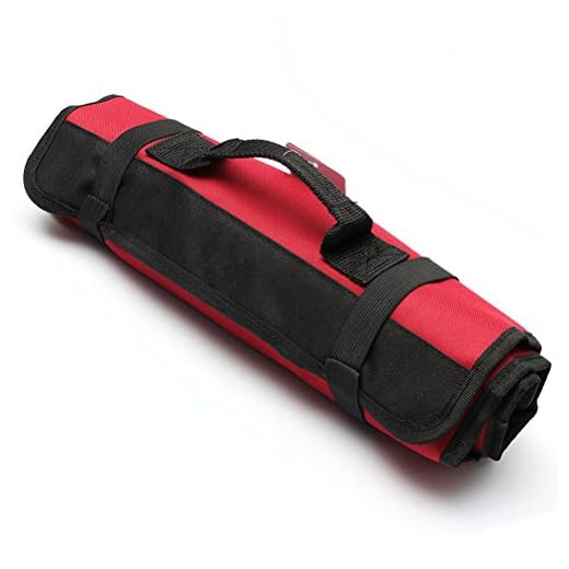 BESTOMZRolltasche mit 22 Fächern Taschen Werkzeugtasche Werkzeugrolltasche Werkzeugrolle unbestückt für Wartungstechniker Tragetaschen