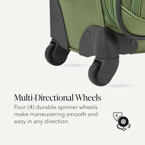 Image of SWISSGEAR Sion Softside Expandable Spinner Luggage Durable Lightweight Travel Suitcase, Evergreen, 3-Piece Set (Carry-On /Medium /Large)