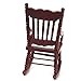 1/12 Dollhouse Miniature Rocking Chair Model Brown