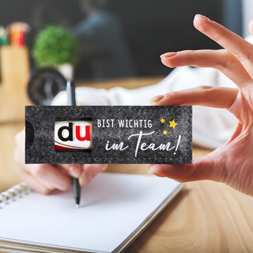 BOFUNX 6pcs Team Geschenke - du bist wichtig im Team/du machst einen super Job Geschenke Hülle Filz Verpackung Dankeschön Geschenke Abschiedsgeschenke für Arbeit Kollegen Danke Jobwechsel Ruhestand