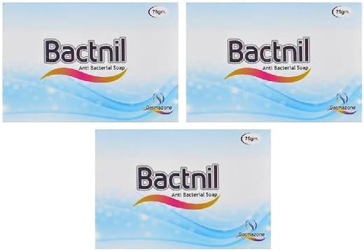 Bactnil Antibacterial Soap -75 gm Each (Pack of 3) | Germ Protection, Deep Cleansing &amp; Long-Lasting Freshness | Suitable f...