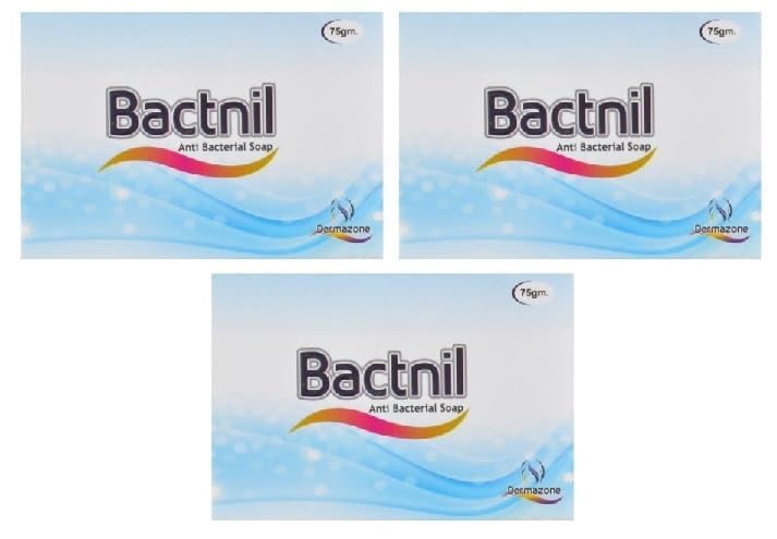 Bactnil Antibacterial Soap -75 gm Each (Pack of 3) | Germ Protection, Deep Cleansing & Long-Lasting Freshness | Suitable f...