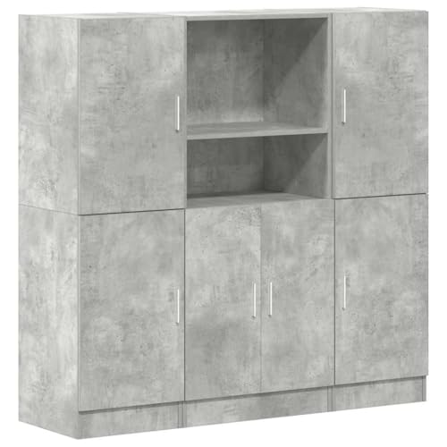 Meuble pour vaisselle gris béton 3 pièces modulable