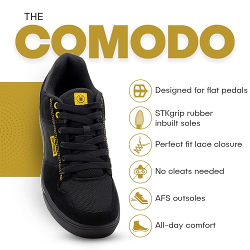 Image of Tommaso Men's Mountain Bike Shoes - Comfortable MTB Cycling Shoes for Trail, Gravel, BMX & Casual Riding - Non-Cleat Cycling Sneakers
