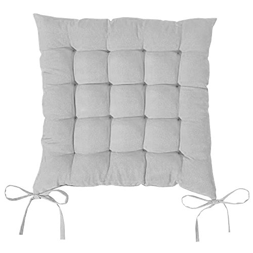 Today Assise Matelassee Zinc Polyester Gris 40 x 40 cm