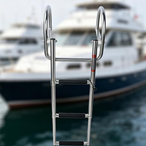 Escalera extensible de acero inoxidable para barco miniatura 6