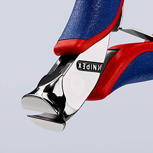 KNIPEX Tools - Electronics End Cutting Nippers, Multi-Component (6432120)