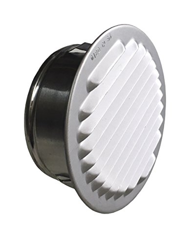 Preisvergleich Produktbild Trobak Lüftungsgitter Aluminium eloxiert mit Stutzen, DN 115-120 mm