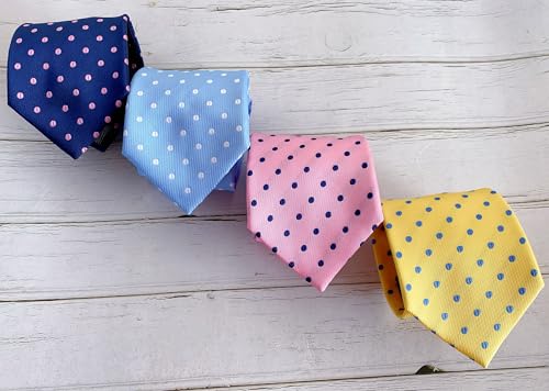 Image of KissTies Mens Necktie Polka Dot Ties For Men Classic Dressing Tie + Gift Box