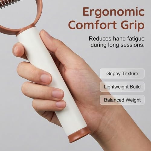 image for Yonynn Double Sided Dematting Comb for Cats & Dogs, Undercoat Rake, Sa