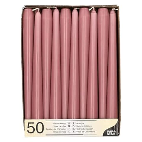 Bougies PAPSTAR vieux rose, 50 pièces Cover